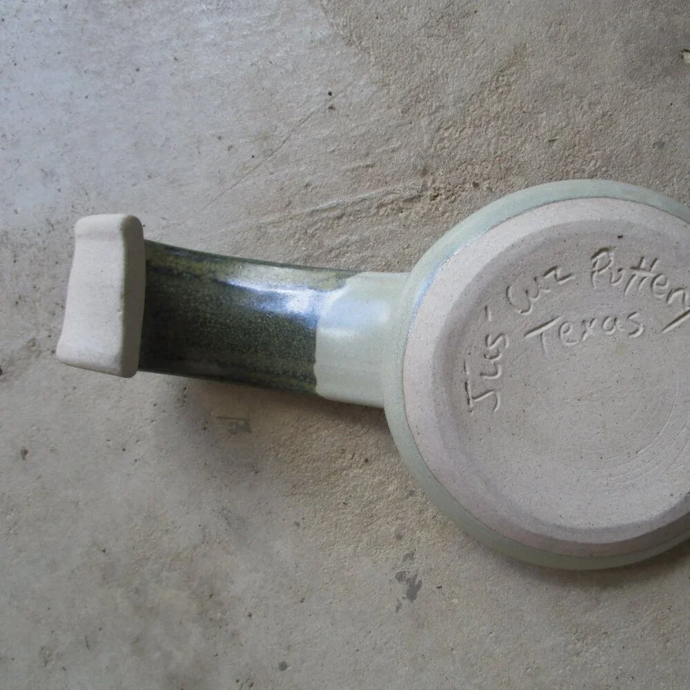 Texas Hill Country Studio Pottery Spoon Rest w/handle